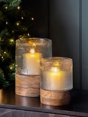 Gallery Home Clear Bolton Hurricane Lamp - Image 1 of 4