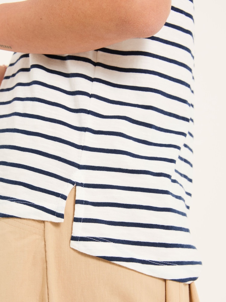 FatFace Natalie Ivory/Navy 2 Pack Stripe T Shirt - Image 5 of 10
