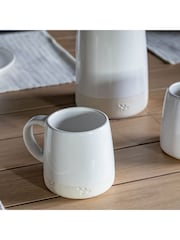 Gallery Home Set of 4 White Bumble Mugs - Image 1 of 3