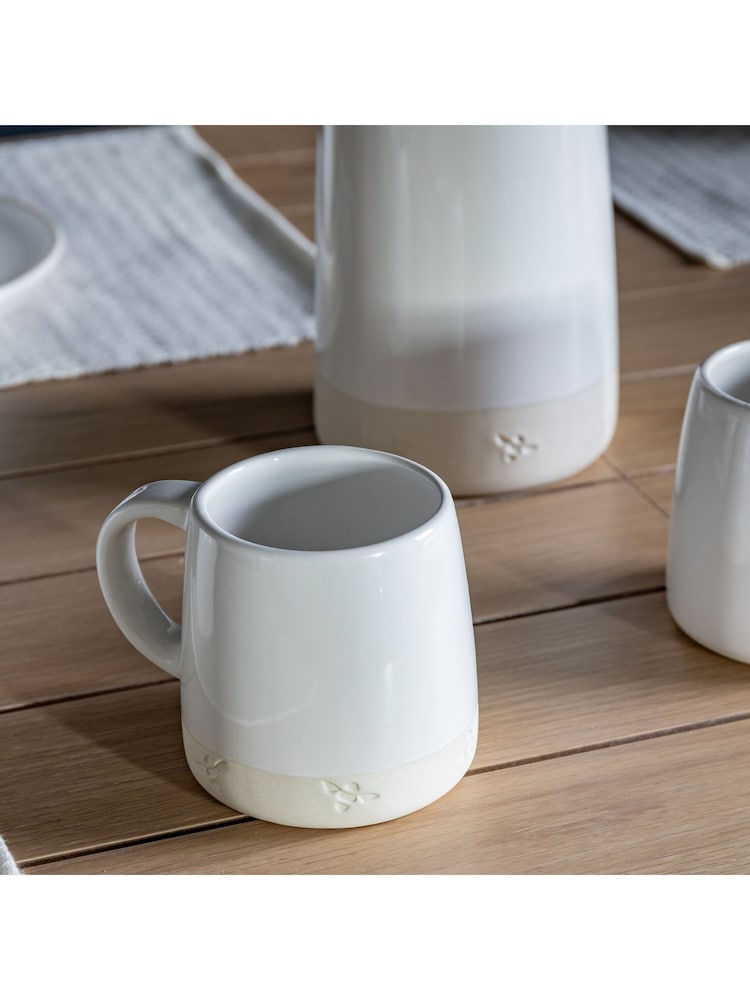 Gallery Home Set of 4 White Bumble Mugs - Image 1 of 3 Gallery Home Set of 4 White Bumble Mugs - Image 1 of 3