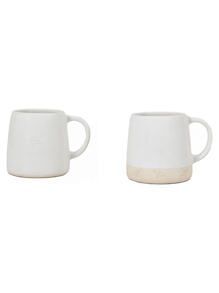 Gallery Home Set of 4 White Bumble Mugs - Image 3 of 3 Gallery Home Set of 4 White Bumble Mugs - Image 3 of 3