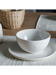 Gallery Home Set of 4 White Honeycomb Cereal Bowls - Image 1 of 7