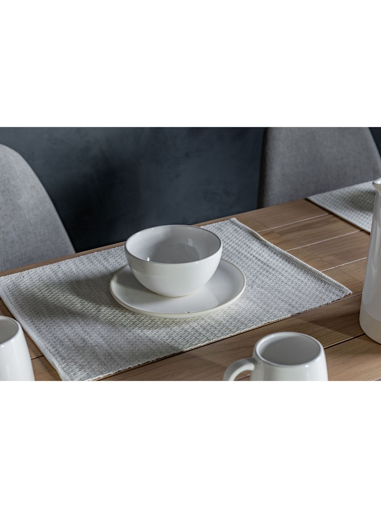 Gallery Home Set of 4 White Honeycomb Cereal Bowls - Image 2 of 7