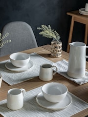 Gallery Home Set of 4 White Honeycomb Cereal Bowls - Image 4 of 7