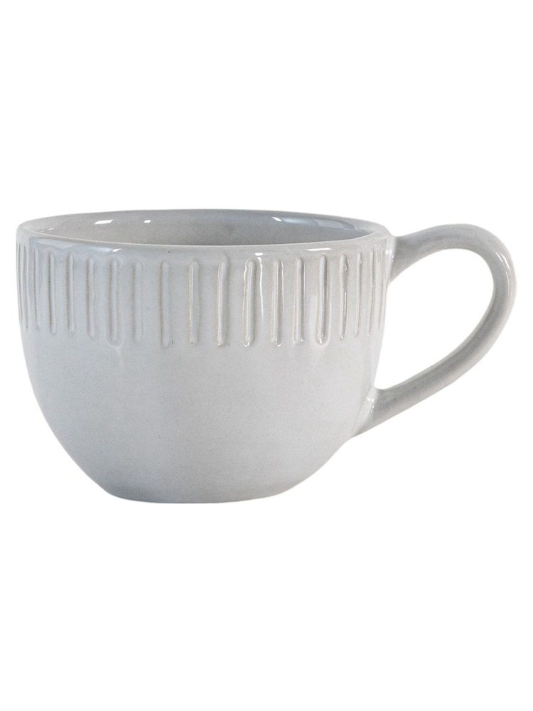 Gallery Home Cream Earthen Ridged Mugs 4 Pack - Image 2 of 4