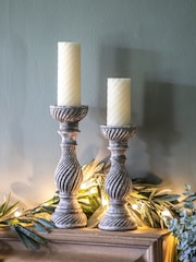 Gallery Home Grey Ashbourne Candlestick Aged - Image 1 of 5