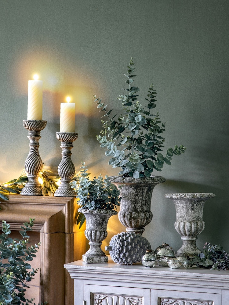 Gallery Home Grey Ashbourne Candlestick Aged - Image 2 of 5