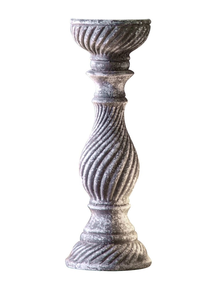 Gallery Home Grey Ashbourne Candlestick Aged - Image 5 of 5 Gallery Home Grey Ashbourne Candlestick Aged - Image 5 of 5