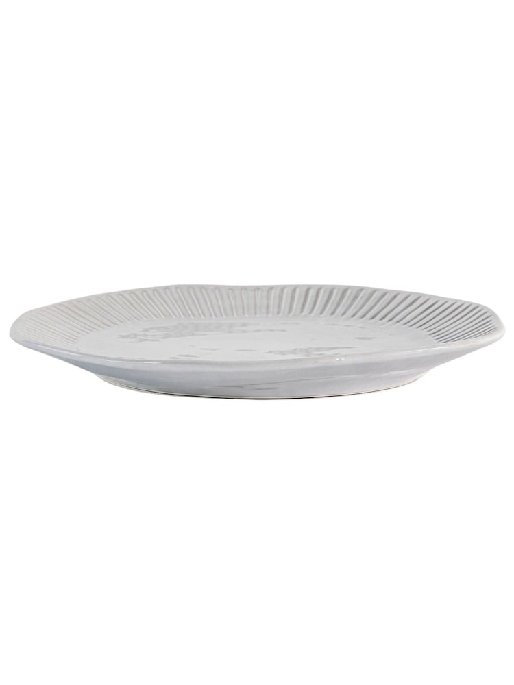 Gallery Home 4 Pack Cream Earthy Ridged Dinner Plates - Image 3 of 3