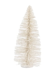 Gallery Home White Sparkling Brush Tree Large White Ornaments - Image 3 of 3
