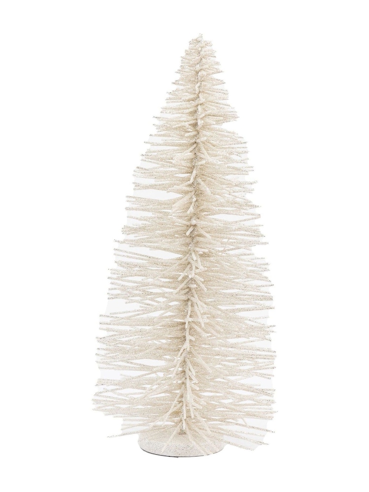 Gallery Home White Sparkling Brush Tree Large White Ornaments - Image 3 of 3 Gallery Home White Sparkling Brush Tree Large White Ornaments - Image 3 of 3