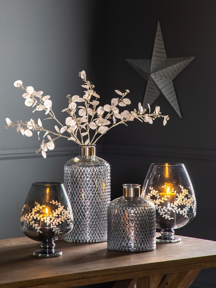 Gallery Home Grey Erina Etched Large Lustre Vase - Image 1 of 3