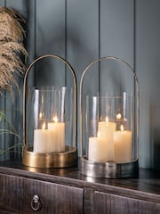 Gallery Home Brass Landon Hurricane Candle Holder - Image 1 of 5