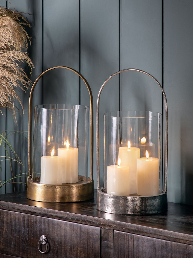 Gallery Home Brass Landon Hurricane Candle Holder - Image 1 of 5