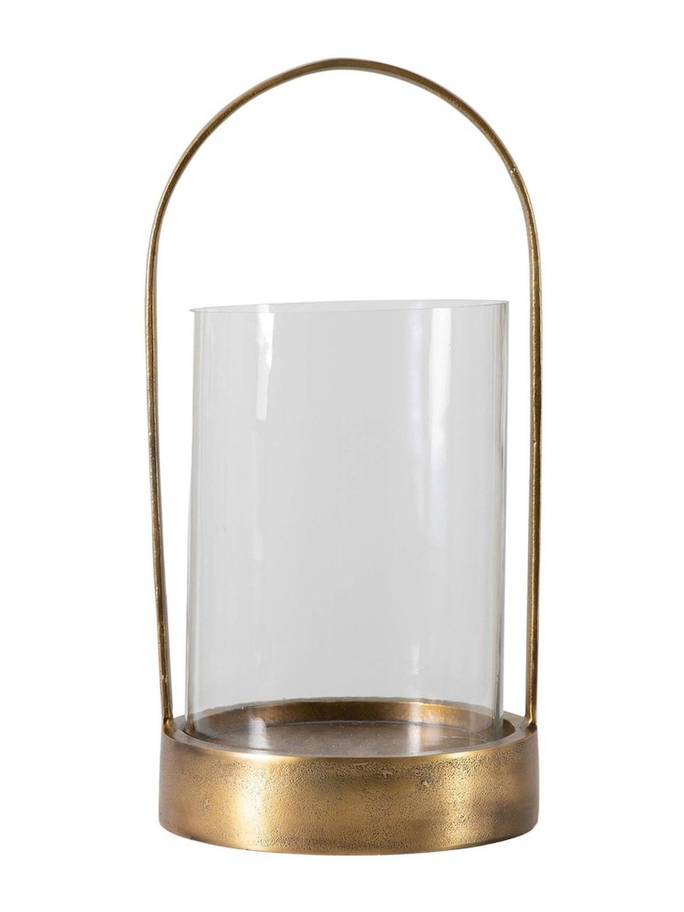 Gallery Home Brass Landon Hurricane Candle Holder - Image 6 of 6 Gallery Home Brass Landon Hurricane Candle Holder - Image 6 of 6