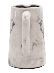 Gallery Home White Buck Pitcher Medium Distressed Vase - Image 5 of 6