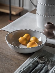 Gallery Home 4 Pack Cream Pure Beaded Pasta Bowls - Image 1 of 3