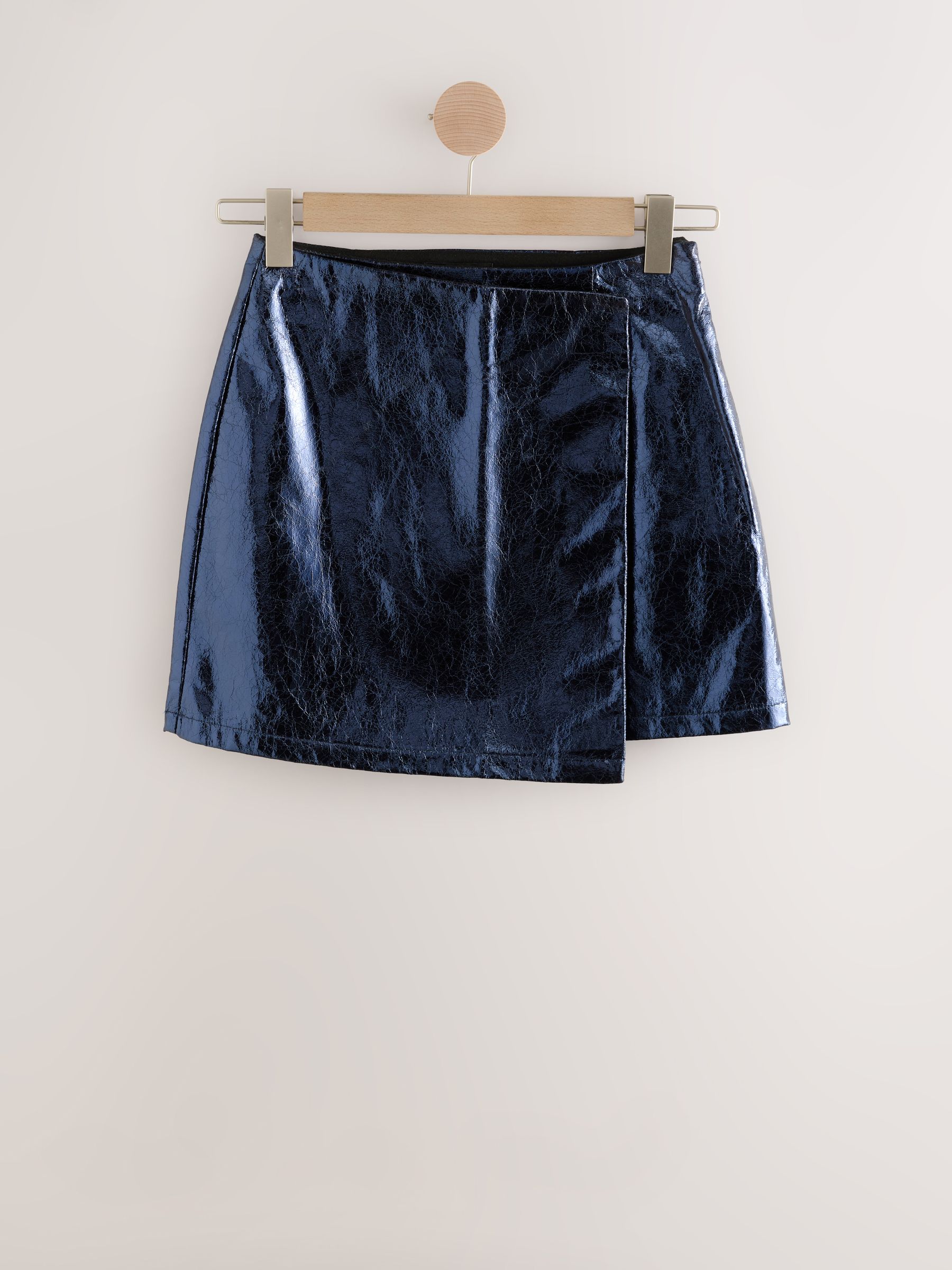Buy Navy Blue Metallic Faux Leather Mini Skirt from Next USA
