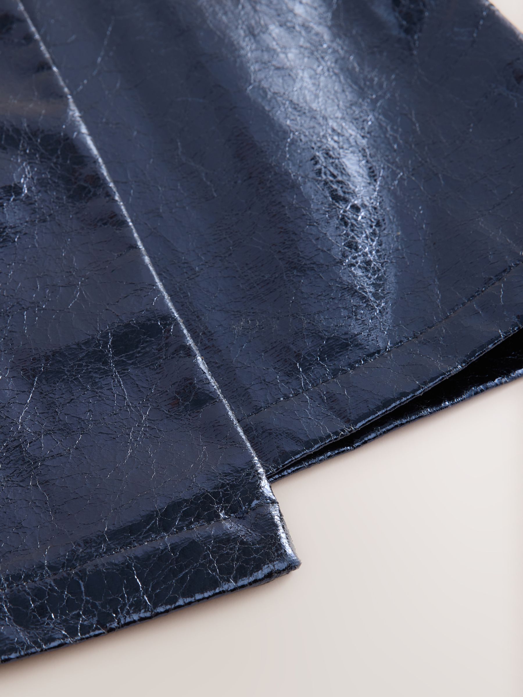 Buy Navy Blue Metallic Faux Leather Mini Skirt from Next USA