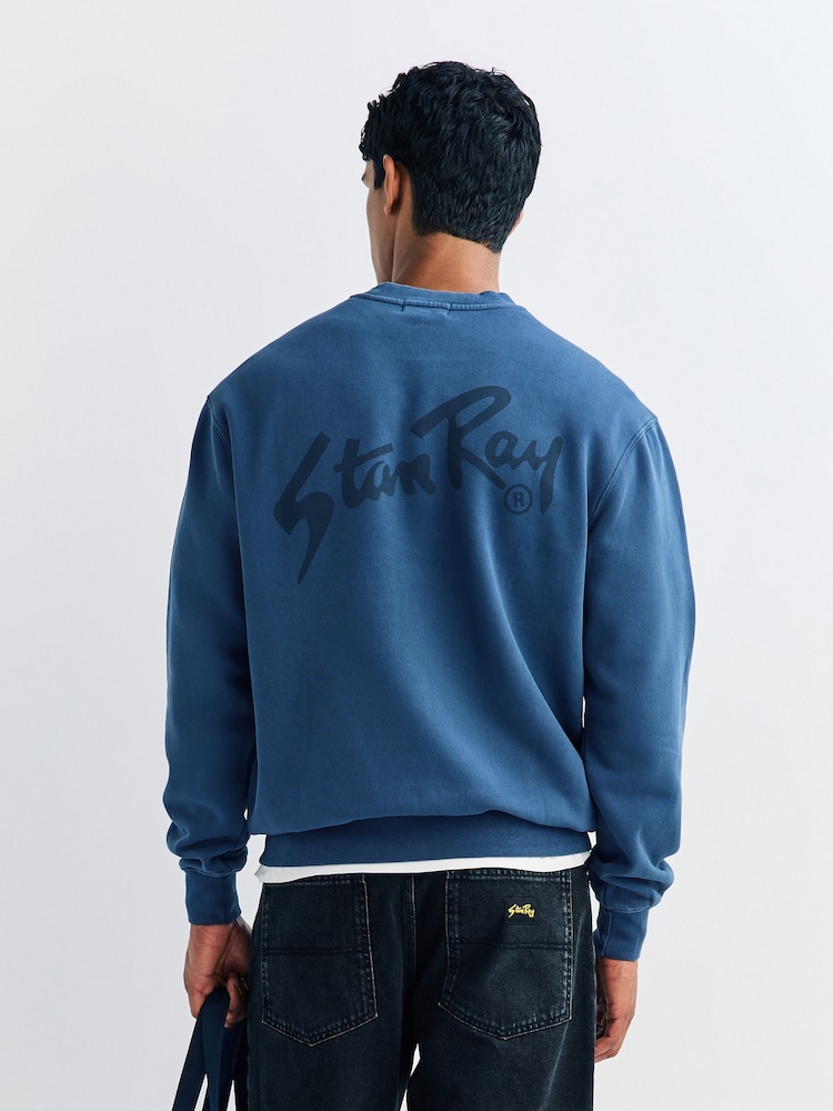 Stan Ray Blue Crew Sweatshirt - Image 2 of 4