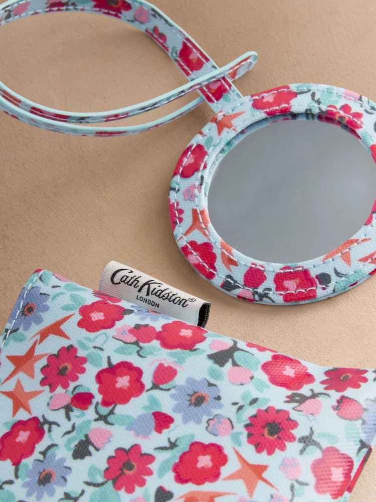 Cath Kidston Blue Folding Star Ditsy Purse and Mirror Gift Set - Image 3 of 3