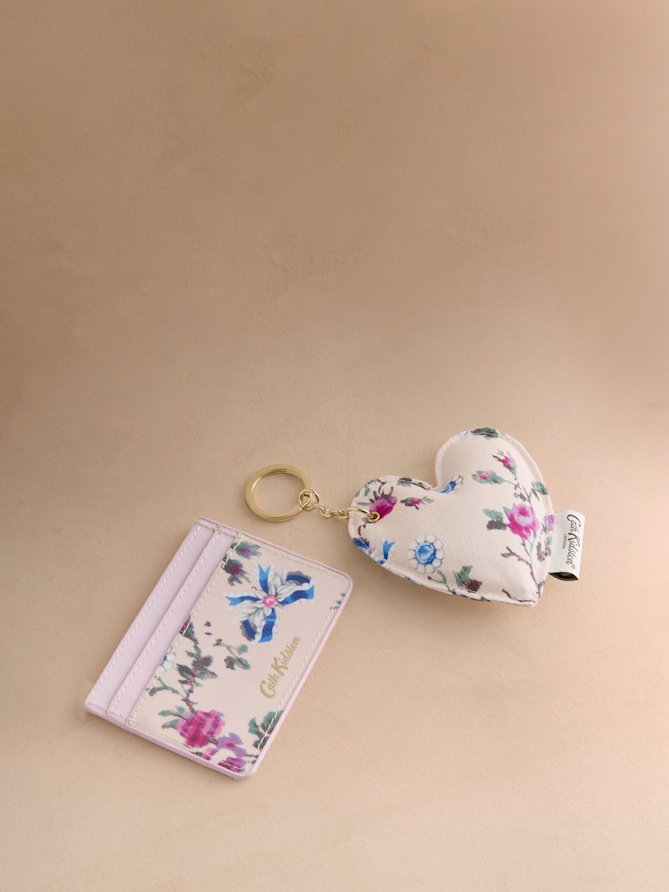 Cath Kidston Cream Acorn Sprig Purse and Keyring Gift Set - Image 1 of 3