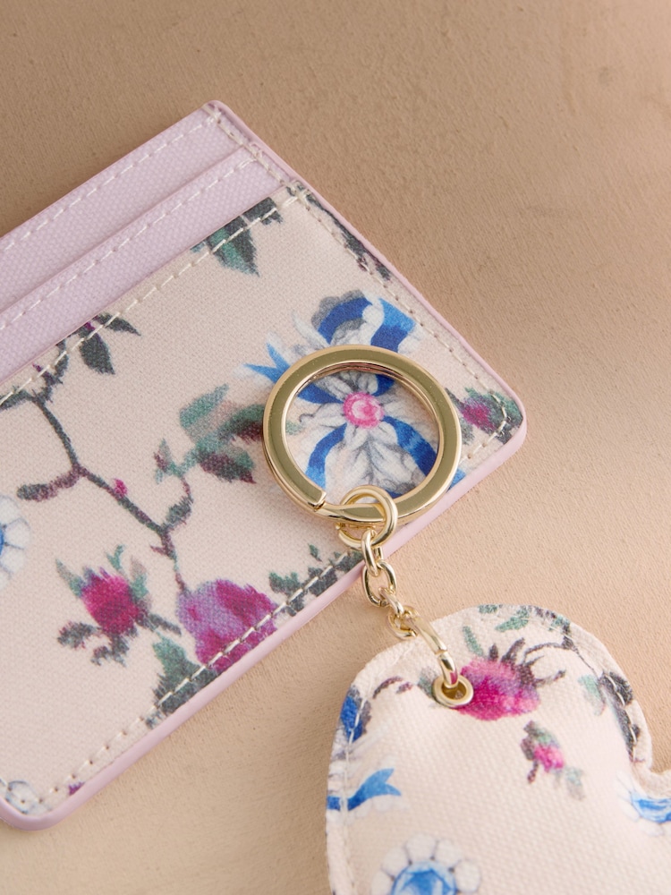 Cath Kidston Cream Acorn Sprig Purse and Keyring Gift Set - Image 2 of 3