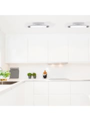 Gallery Home Chrome Harper LED Dual Ceiling Light - Image 1 of 5