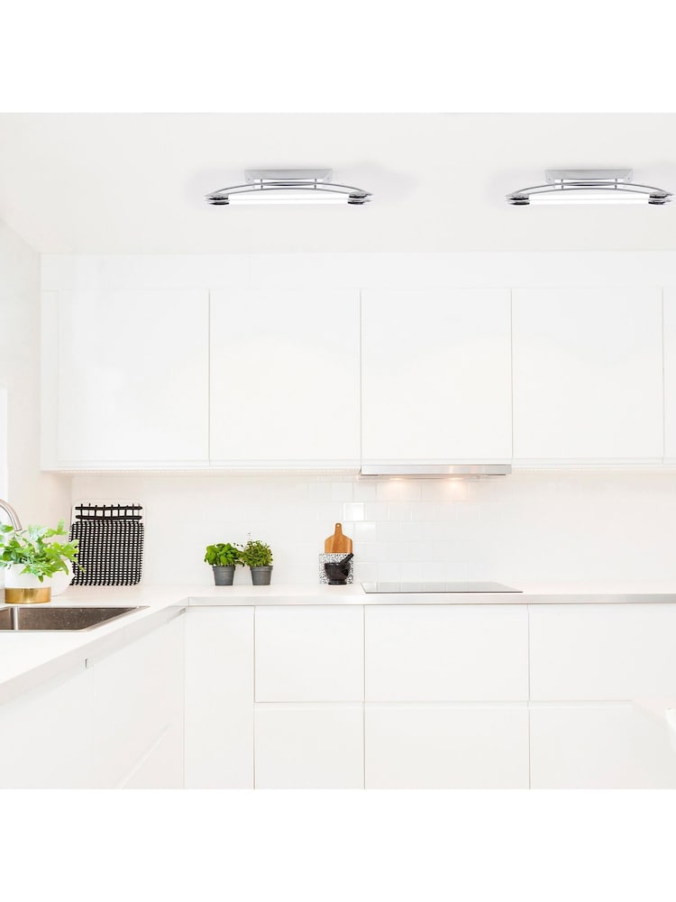 Gallery Home Chrome Harper LED Dual Ceiling Light - Image 1 of 5 Gallery Home Chrome Harper LED Dual Ceiling Light - Image 1 of 5