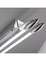 Gallery Home Chrome Harper LED Dual Ceiling Light - Image 3 of 5