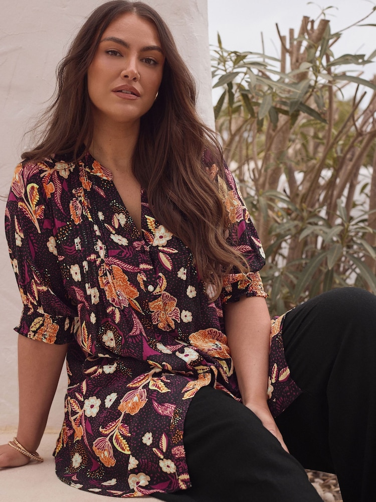 Evans – schwarze Bluse mit Biesen - Bild 1 von 6