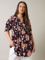 Evans – schwarze Bluse mit Biesen - Bild 3 von 6