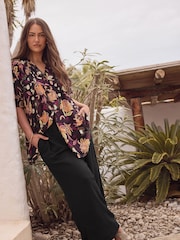 Evans – schwarze Bluse mit Biesen - Bild 5 von 6