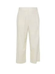 Evans Natural Wide Leg Trousers Containing Linen - Image 6 of 6
