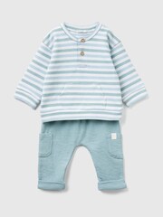 Benetton Baby Striped Top & Trousers Set - Image 1 of 3