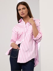 Розовый - Star by Julien MacDonald Stripe Stretch Shirt - Image 1 of 6