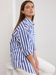 Синий - Star by Julien MacDonald Stripe Stretch Shirt - Image 3 of 6