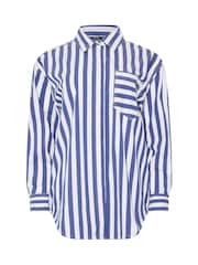 Синий - Star by Julien MacDonald Stripe Stretch Shirt - Image 6 of 6