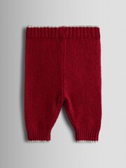 JoJo Maman Bébé Burgundy Red 2-Piece Christmas Fair Isle Jumper & Leggings Set - Image 5 of 6
