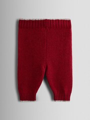 JoJo Maman Bébé Burgundy Red 2-Piece Christmas Fair Isle Jumper & Leggings Set - Image 6 of 6