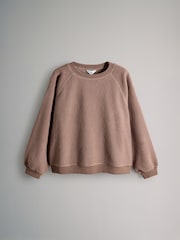 The Set Chocolate Brown/Cream/Taupe 3 Pack Cosy Borg Crew Neck Fleeces - Image 4 of 6