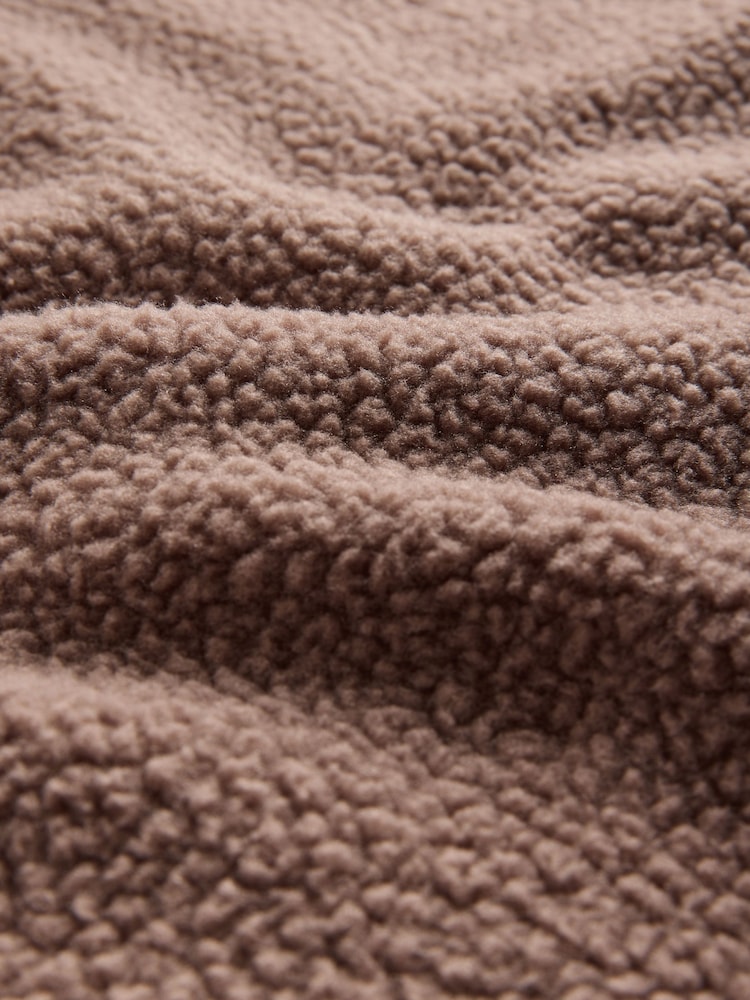 The Set Chocolate Brown/Cream/Taupe 3 Pack Cosy Borg Crew Neck Fleeces - Image 6 of 6