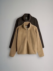 The Set 2 Pack Borg Quarter Zip Sweatshirts - Imagem 1 de 5