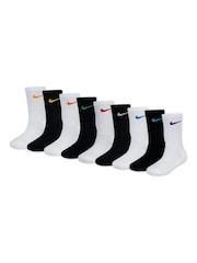 Nike White Little Kids Holiday 9 Pack Boxed Crew Socks - Image 2 of 3