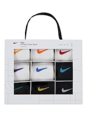 Nike White Little Kids Holiday 9 Pack Boxed Crew Socks - Image 3 of 3