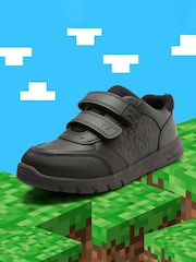 ToeZone Boys Minecraft Rip Tape School Black Shoes - Image 5 of 10