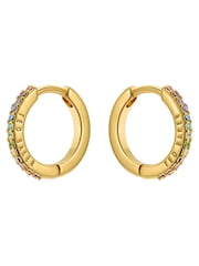 Ted Baker Gold tone Heplie: Crystal Hoop Earrings - Image 2 of 6