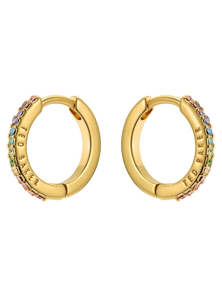 Ted Baker Gold tone Heplie: Crystal Hoop Earrings - Image 2 of 6