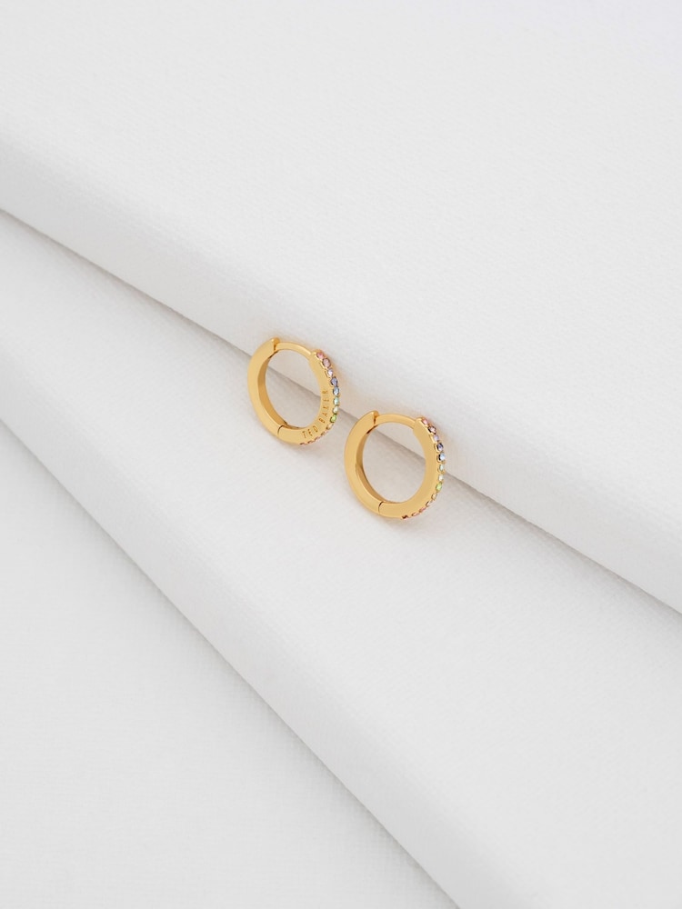 Ted Baker Gold tone Heplie: Crystal Hoop Earrings - Image 6 of 6
