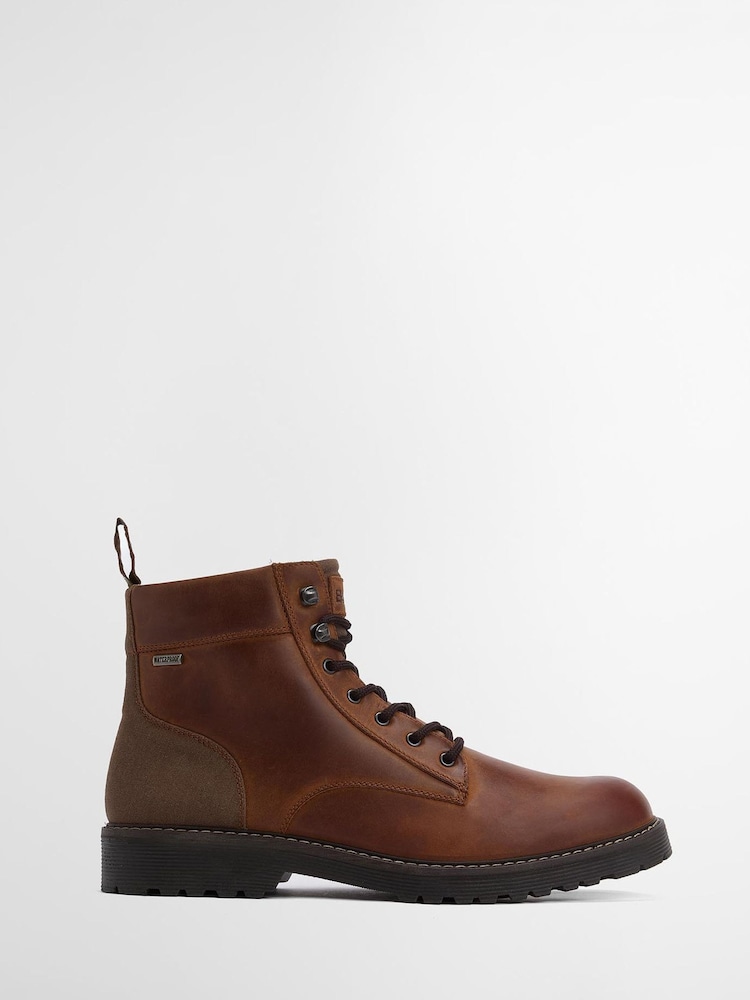 Barbour® Brown Harrison Leather Lace Up Boot - Image 1 of 8 Barbour® Brown Harrison Leather Lace Up Boot - Image 1 of 8